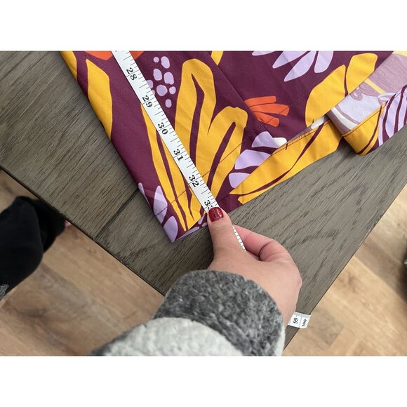 NWT Worthington Maxi Skirt Palm Leaf Parrot Purple Orange Gold Long Skirt - Picture 7 of 11